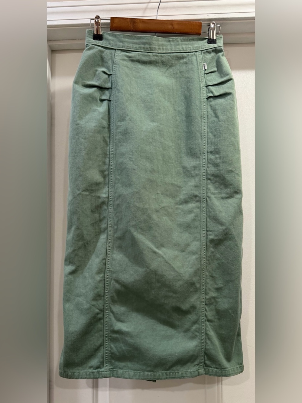 Guess by Georges Marciano Vintage Retro Sage Green Pencil Skirt Size 30